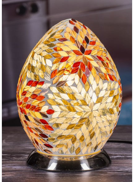 THE GRANGE COLLECTION COLOURED MOSAIC EGG LAMP