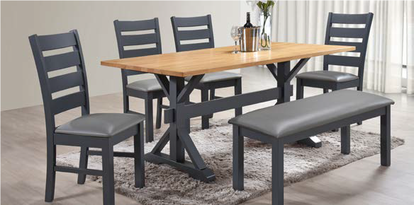 Carlton Charcoal Dining Set