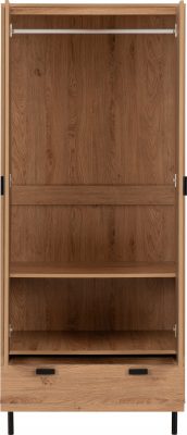 Leon 2 door 1 drawer wardrobe