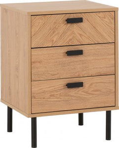 Leon 3 drawer bedside