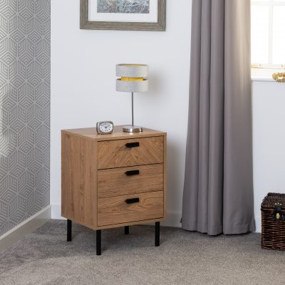 Leon 3 drawer bedside