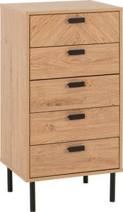 Leon 5 drawer narrow chest