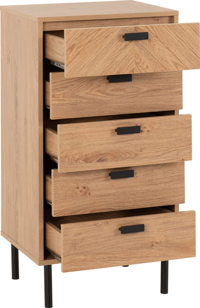 Leon 5 drawer narrow chest