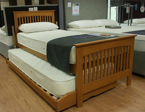 Oak single bed with pull out bed deals
